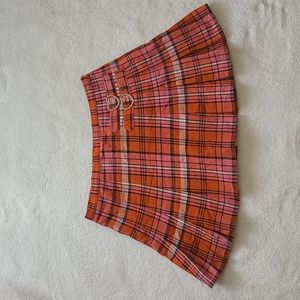 DOLLS KILL EVERLASTING LOVE PLAID SKIRT Size XL